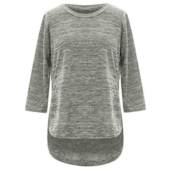Gray Loose Fit Plus Size Hi-Lo Top - Picture 5 of 8
